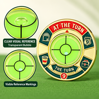 Niveau à bulle de lecture de pente de golf double face en métal pour aide au putting, outil de lecture de pente pour golfeur, cadeau et entraînement