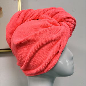 <span class=keywords><strong>Toalla</strong></span> de microfibra para el cabello, turbantes superabsorbentes para el cabello mojado, toallas para la cabeza Antifrizz, toallas de secado rápido con botón - Product Image 3