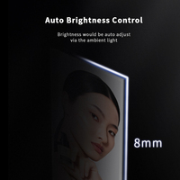 Kiosque sur pied à écran LCD double ultra-fin transparent, vente directe d'usine OEM, affichage double face pour centre commercial