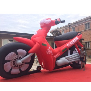 Hot Sale Customized PVC <b>Inflatable</b> Motorcycle Model Custom Cartoon 300 Custom <b>Inflatable</b> Motorcycle for Outdoor Play and - Product Image 1