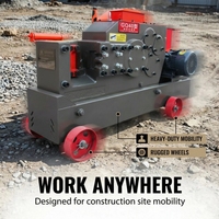 Machine de découpe rapide de barres d'armature TerraForce GQ40B, coupe-barres électrique, diamètre 4-28 mm, moteur 3 kW, moteur à engrenages pour le traitement des barres d'acier