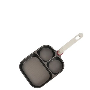กระทะทอดอาหารเช้า 3 in 1 อลูมิเนียมอัลลอยด์เคลือบสารกันติด ขนาด 22 ซม. x 19 ซม. สำหรับทอดไข่และแฮมเบอร์เกอร์ ใช้ในบ้าน - Product Image 1