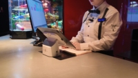 Support de comptoir en aluminium stable pour iPad POS - Support de tablette réglable et amovible pour caisse de restaurant