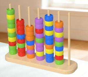 Jouet d'abacus coloré pour enfants, jouet éducatif d'apprentissage des mathématiques avec 60 perles - Product Image 1