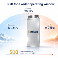 Литий-ионный аккумулятор Battivus NMC 23700 мАч, 82.95 Втч, 3.5 В, 340 Втч/кг, 69 А (постоянный ток), 115 А (пиковый ток), 5C (импульсный ток), высокая энергетическая плотность