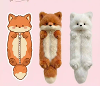 Sac à dos en peluche renard mignon, doux et moelleux, pour rangement de fournitures scolaires, fermeture éclair, pour étudiants, cadeau, vente en gros