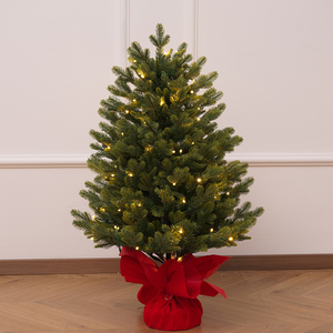New Arrival Two-Tone PE <b>Tabletop</b> Christmas <b>Tree</b>, Christmas Decoration Ornament for Living Room & Bedroom - Product Image 2