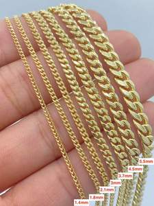 Collar de Cadena Cubana de Acero Inoxidable Chapado en Oro de 16 Pulgadas y 10 mm, Joyería Personalizada al por Mayor para Hombre y Mujer - Product Image 2