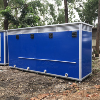 Serbatoio d'acqua mobile per WC da cantiere ed eventi all'aperto, contenitore sanitario di emergenza in pannelli sandwich resistenti