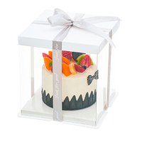 Vente en gros Emballage de boîtes à gâteaux transparentes carrées Planches et boîtes à gâteaux de mariage Pop Bakery