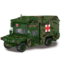 Modèle de véhicule médical militaire chinois Masterpiece M23003A en blocs de construction vert pour garçons