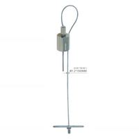 Accessoires de suspension d'éclairage de plafond autobloquants personnalisés cintre de câble et ensembles d'élingues en fil d'acier de 1.5mm avec virole à bouton