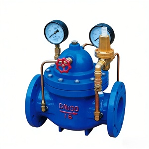 Réducteur hydraulique manuel 200X avec structure de sécurité, DN50, PN16, dispositif de contrôle de tuyauterie d'eau à brides en fonte - Product Image 1