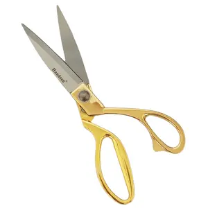 Coating Tailor Scissors Gold Full Stainless Steel High Quality 9.25" Customized Logo Smooth OEM Cutting Embroidery Scissors