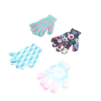 Gants de douche exfoliants en nylon avec logo personnalisé, pour le corps, le spa, le massage, éliminant les odeurs et déshumidifiants
