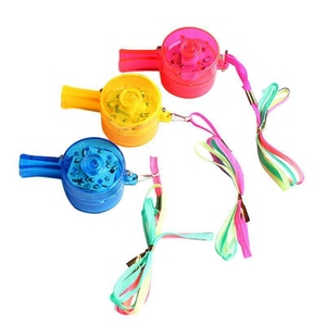 Hstyle Glow LED ánh sáng lên còi nhấp nháy Còi với dây phát sáng trong bóng tối còi Vòng cổ cho mùa hè bên Nguồn cung cấp - Product Image 3