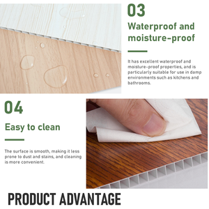 Kit de Revestimiento de Paredes Wave, Revestimiento de Paredes WPC <span class=keywords><strong>Sky</strong></span> Price Ghana, Revestimiento de Cocina, Revestimiento de Baño de Plástico, Bordes y Azulejos 2x2, Revestimiento de Techo de PVC 3D - Product Image 5