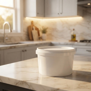 Disposable Round PP <b>Plastic</b> Food <b>Container</b> with <b>Lid</b> Heavy Duty Soup Bucket for Takeout Catering and Food Storage - Product Image 2