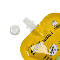 Sacs à bec verseur pour aliments pour bébés en HDPE de 100 ml, personnalisés, imprimés, réutilisables, à double fermeture éclair, debout, pour chocolat, jus et sauce