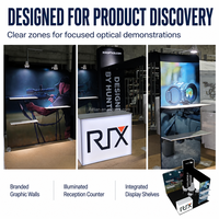 Stand d'exposition modulaire personnalisé 10-10 pour salon professionnel, montage rapide, présentoir portable, comptoir d'accueil
