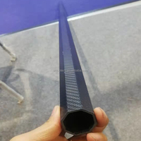 Zeshoekige koolstofvezel buis telescopische paal schacht pijp DIY 3K koolstofvezel vierkante buis connector watergevoede raamreinigingspaal