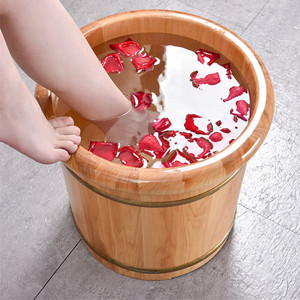 Baignoire ronde en <span class=keywords><strong>bois</strong></span> massif isolée de 25 mm de style chinois antique, durable et anti-corrosion, pour usage domestique - Product Image 2