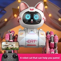 Robot Anjing Plastik 8 Roda, Kontrol Gerakan Cerdas, Mainan Robot Mekanik Elektrik, Kucing Elektrik, Mainan Anak Pintar