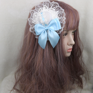 Moderner Stil Spitze Satin Anime Maßgefertigte Haaraccessoires Elegante Süße Mädchen Haarspangen Cosplay Modische Cosplay Lolita Stirnbänder - Product Image 5