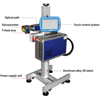 Machine de marquage laser automatique pour lignes de production en usine, capable de marquer des dates, des logos et des codes QR, machine de marquage laser CO2