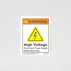 Etiqueta de Advertencia de Riesgo Eléctrico de Alto Voltaje Industrial, Acabado Mate, Resistente al Calor, Fabricante y Proveedor de Etiquetas de Seguridad, Venta al Por Mayor - Product Image 1