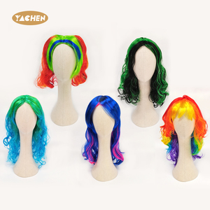 याचेन पार्टी नवीनता रंगीन हेलोलीन वेशभूषा फैंसी पार्टी सहायक कोस्प्ले हेलोलीन विग महिला लड़कियों के लिए - Product Image 1