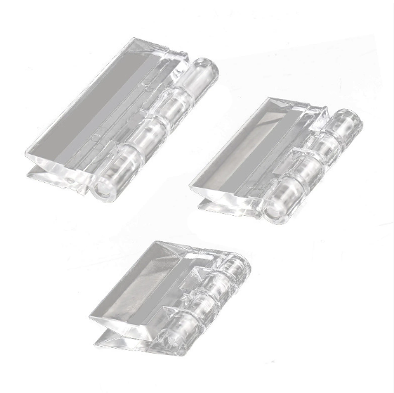 Different Small Size Transparent PVC Arylic Hinges 25*35 clear Self Adhesive Self Adhesive Plastic Hinges With/without Adhesive