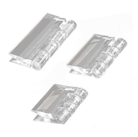 Charnières en PVC transparent de petite taille, 25*35, autocollantes, charnières en plastique autocollantes