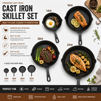 Poêle en fonte pour la cuisson avec une répartition uniforme de la chaleur, idéale pour frire, saisir, cuire au four, griller et la cuisson quotidienne