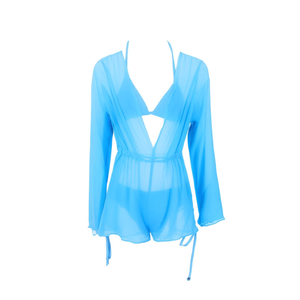 Costume da bagno intero HDJ con controllo della pancia, scollo a V profondo, pantaloncini, costume da bagno per ragazze, taglia 4-14, rosa, blu, giallo - Product Image 4