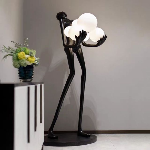 Modern Nordic Art Sculpture LED Floor Lamp Postmodern Design Style for Hotel Living Room Bedroom Abstract Humanoid