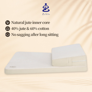 <span class=keywords><strong>Coussin</strong></span> <span class=keywords><strong>de</strong></span> méditation portable en coton naturel en forme <span class=keywords><strong>de</strong></span> croissant avec une inclinaison <span class=keywords><strong>de</strong></span> 15 degrés pour la pratique du yoga en studio - Product Image 2