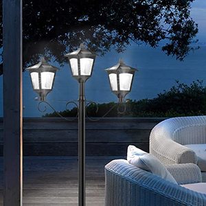 72" Solar Lamp Post <strong>Lights</strong> Outdoor, Triple-Head <strong>Street</strong> <strong>Vintage</strong> Solar Lamp Outdoor, Solar Post <strong>Light</strong> for Garden Lawn - Product Image 5