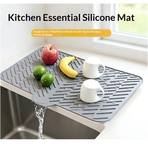 Tapete de silicona transfronterizo para drenaje de fregadero y encimera, resistente al calor, aislante, biodegradable, para cocina - Product Image 2