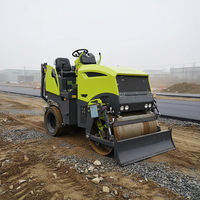 Compacteur de sol à roues vibrantes combinées en caoutchouc pour bulldozers de 2/3,5/5 tonnes, rouleau compresseur pour terre et asphalte