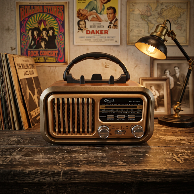 YG-7070BTS Best Price Vintage Am Fm Radio Portable Wooden Classic Radio Retro Radio Fm Retro Solar Radio Speaker