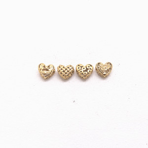 Cuentas espaciadoras de acero inoxidable en forma de corazón Yunnique, chapadas en oro, para fabricación de pulseras, accesorios de joyería, proceso de fundición de 8 mm - Product Image 5