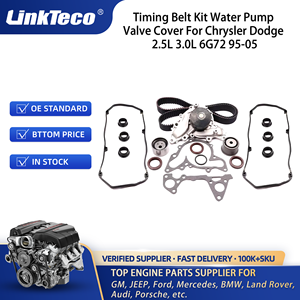 吉普克莱斯勒道奇3.0l 3.0l 6G72 6G73 95-05 TBK259 WP5025 WPMI025 VC5016的LINKTECO正时皮带套件水泵阀盖 - Product Image 2