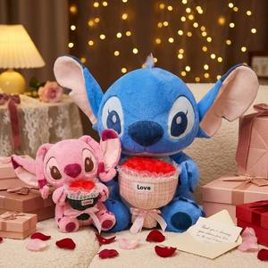 Peluche de <span class=keywords><strong>Lilo</strong></span> & Stitch con Flores, Peluche Corto de Algodón PP de 31-50 cm, Juguete para Bebés - Product Image 3