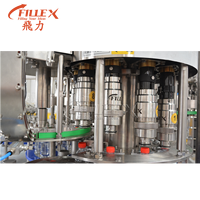 Machine automatique 3 en 1 pour le rinçage, le remplissage et le bouchage des bouteilles de boissons gazeuses