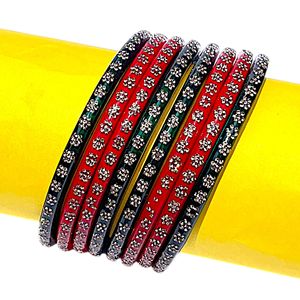กำไลข้อมือเจ้าสาว Danta Gems Shahi Rasam-e-Ishq แบบประดับเพชรเม็ดเล็ก งานแฮนด์เมดระดับพรีเมียม ชุดกำไลข้อมือแบบราชวงศ์ ดีไซน์แบบดั้งเดิมสำหรับเจ้าสาว - Product Image 2