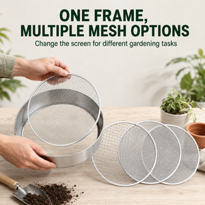 Setaccio da Giardino in Acciaio Inox 304, 30cm con Rete Intercambiabile <span class=keywords><strong>per</strong></span> Compost e <span class=keywords><strong>Terriccio</strong></span> - Product Image 2
