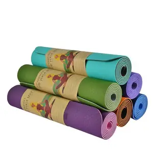 Sansd Comfort Tpe Yoga Mat Antislip Sport Fitness Pilates Oefening Meditatie Gym Extra Dikker Duurzame Training Trainingsmat