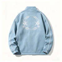 Ventes chaudes, nouvelles vestes en daim de style chinois pour hommes, veste varsity pour hommes avec bouton à nœud chinois, veste brodée personnalisée