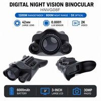 Jumelles de vision nocturne pour l'observation des animaux en extérieur HNVG08F, télémètre 1200m, vidéo 2560x1440, zoom numérique 6X, fixation sur casque